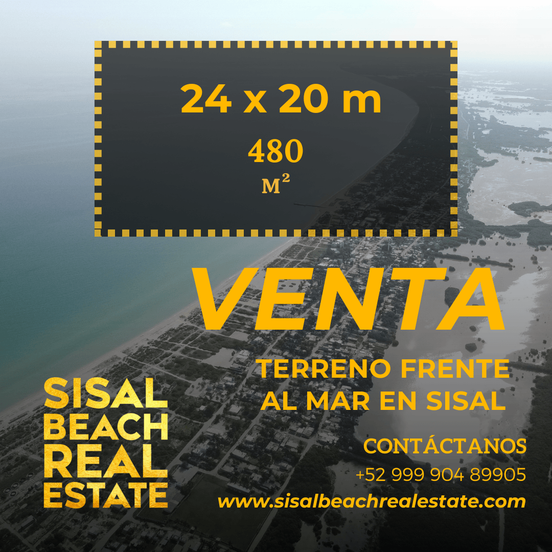 Terreno en venta — Zona Oeste de Sisal (Lado izquierdo del pueblo)