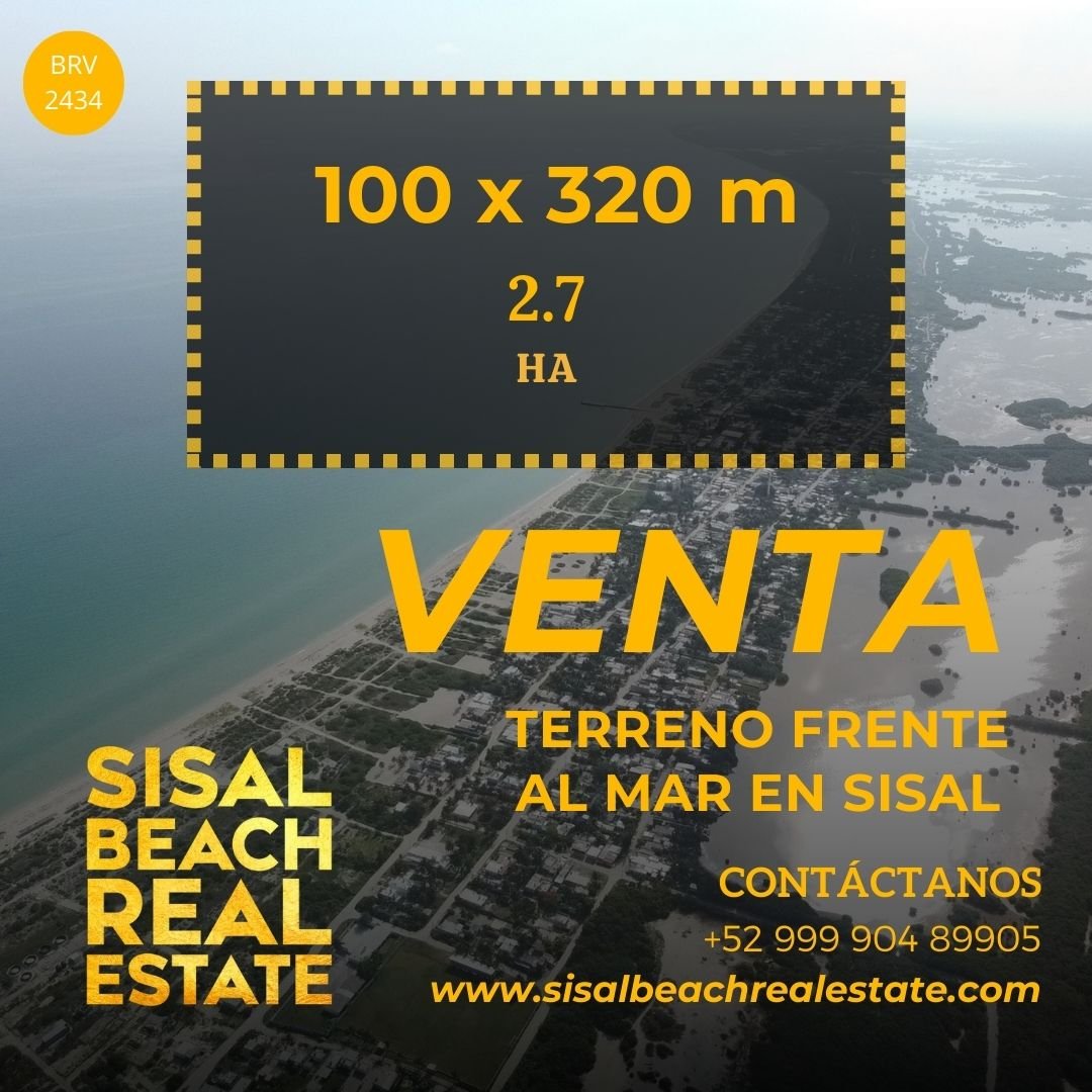 Terreno en venta — Zona Este de Sisal (Lado derecho del pueblo)