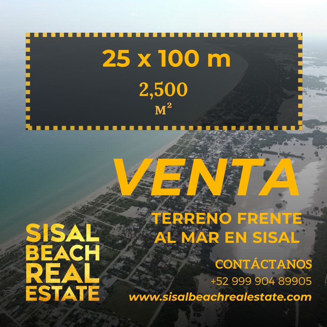 Terreno en venta — Zona Este de Sisal (Lado derecho del pueblo)