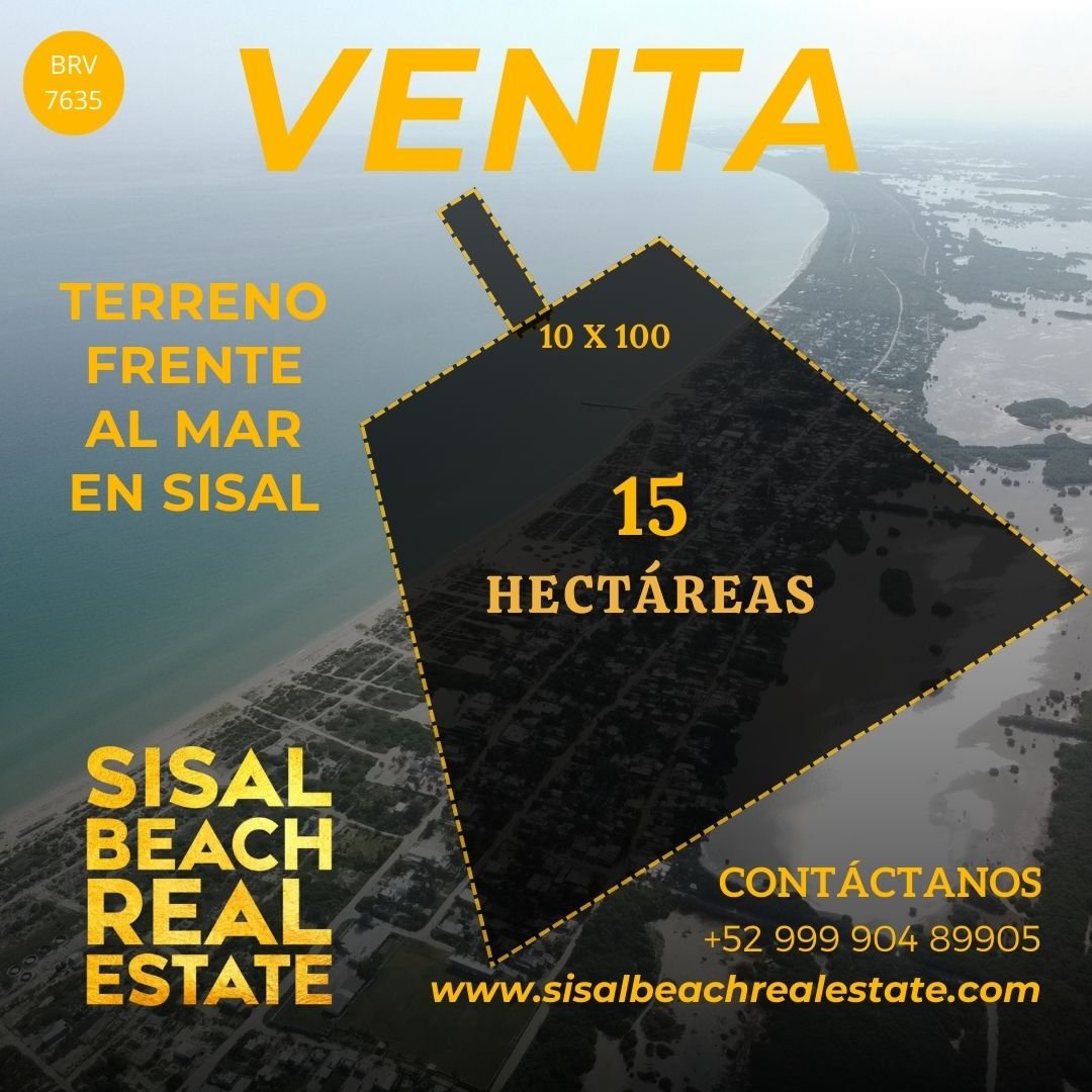 Terreno en venta — Zona Este de Sisal (Lado derecho del pueblo)