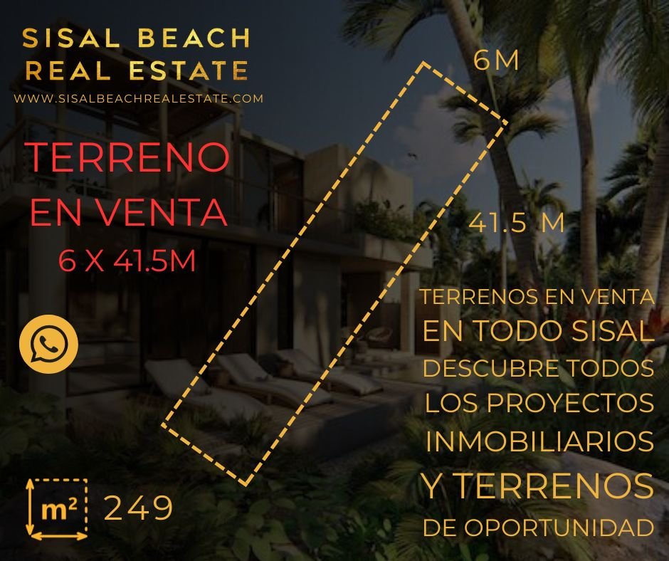 Terreno en venta — Zona Centro de Sisal (Downtown)